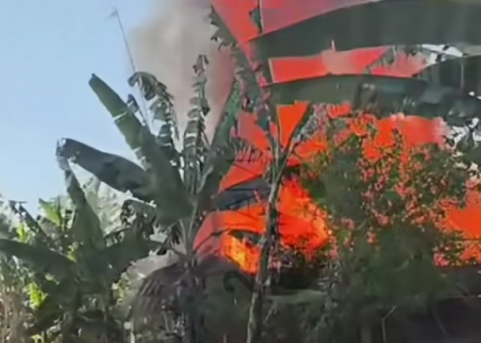 Dua Rumah Kayu Terbakar Hebat di Tengaran Kabupaten Semarang