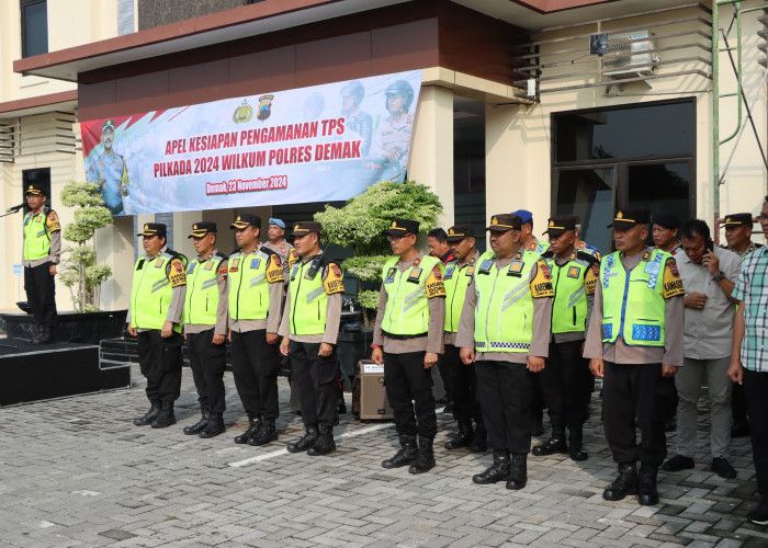 Polres Demak Gelar Apel Kesiapan Pengaman TPS Pilkada 2024