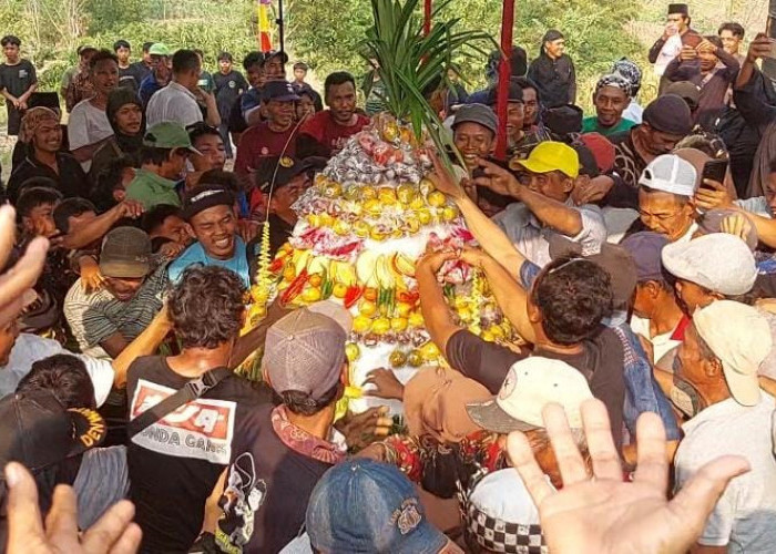 Warga Desa Dermasuci Kabupaten Tegal Berebut Gunungan Sayur, Ada Apa?