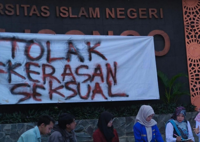 Mahasiswa UIN Walisongo Semarang Gelar Aksi Tolak Kekerasan Seksual, Desak Dosen Terduga Ditindak