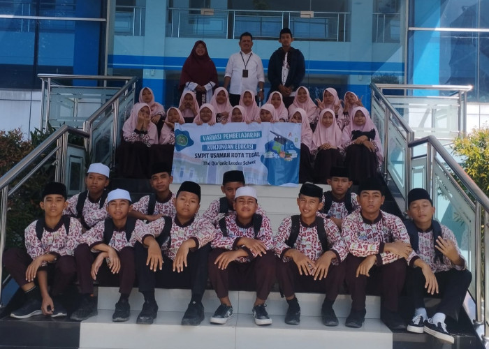 Kunjungan Edukatif SMP IT Usamah ke Radar Tegal, Wujudkan Variasi Pembelajaran yang Menyenangkan