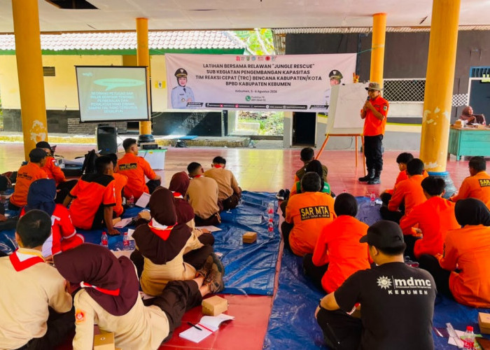 BPBD Kebumen Gembleng 50 Relawan Lewat Jungle Rescue di Waduk Sempor