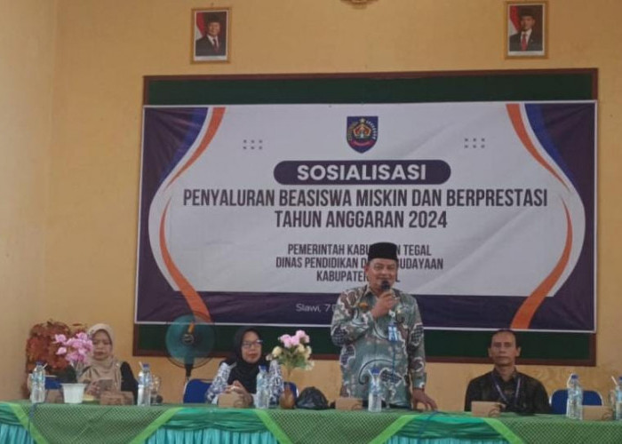 Dinas Dikbud Kabupaten Tegal Sosialisasi Penyaluran Beasiswa Miskin dan Berprestasi