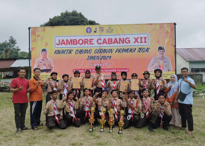 SMP Negeri 1 Balapulang Kabupaten Tegal Borong Piala  Jambore Cabang XII 