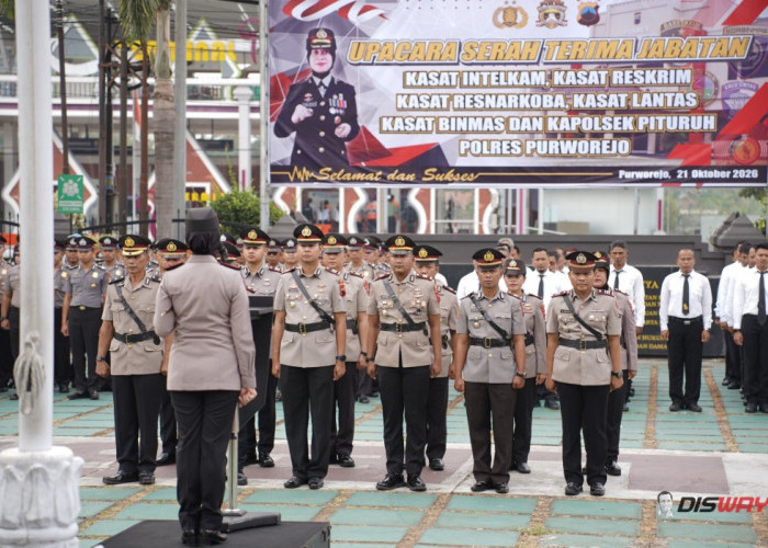 Mutasi Polres Purworejo, Enam Jabatan Strategis Berganti