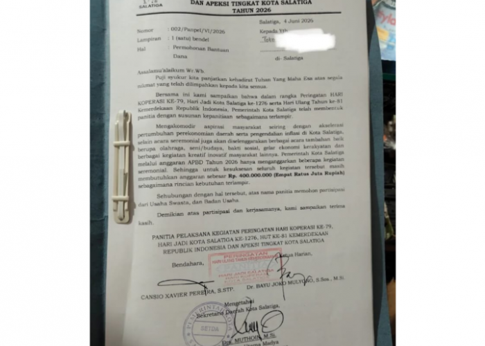 Sekda Tarik Proposal Permohonan Dana Rangkaian Hari Jadi Kota Salatiga ke-1276