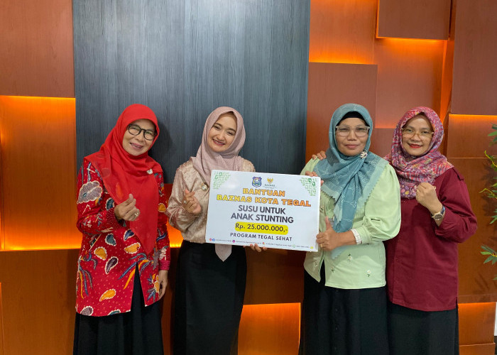 Baznas Kota Tegal Serahkan Bantuan Rp25 Juta untuk Penanganan Stunting