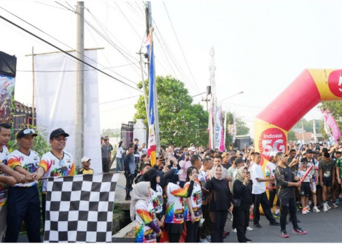 Ribuan Warga Pemalang Ikuti Color Fun Run dalam Rangka HUT ke-81 TNI