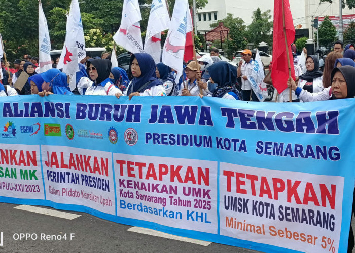 Aliansi Buruh Jateng Desak Penetapan UMSP Sesuai Konstitusi