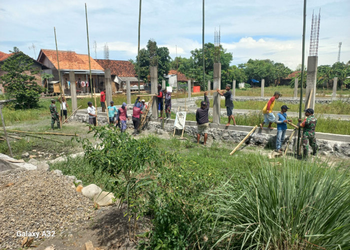 Gotong Royong Menggeliat, Koperasi Merah Putih Warureja Tegal Dibangun Padat Karya