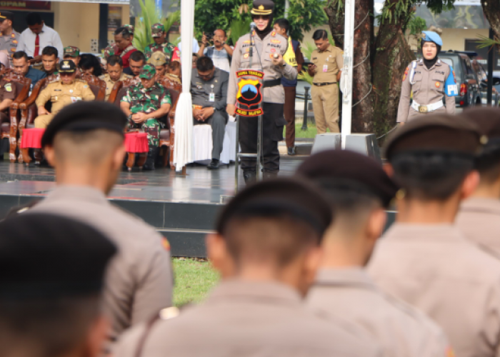 1.000 Personil Ikut Apel Pergeseran Pasukan Pengamanan TPS, Kapolres Ingatkan Soal Kesehatan