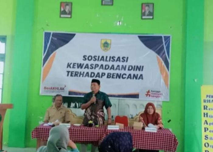 Gelar Sosialisasi Kewaspadaan Dini Terhadap Bencana, Bakesbangpol Kabupaten Pemalang Gandeng MWC 07 NU Ulujami