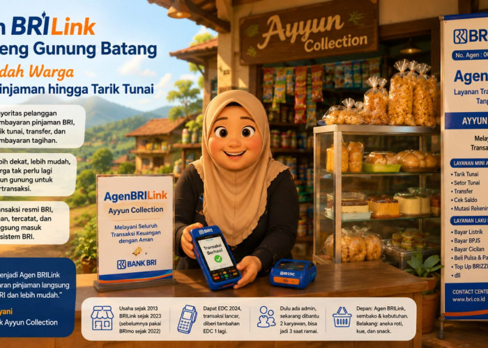 Dulu Harus Turun Gunung,  Kini Transaksi Keuangan Warga Silurah Batang Cukup ke Tokonya Uyun