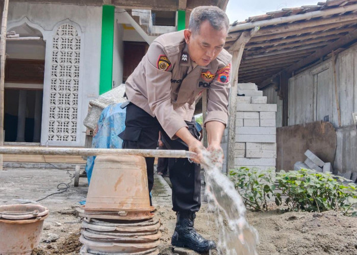 Peduli Air Bersih untuk Masjid, Seorang Personel Polres Grobogan Bangun Delapan Sumur Bor