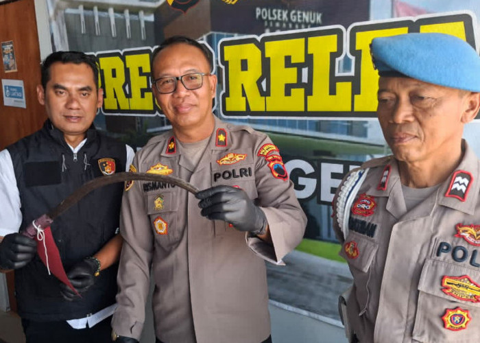 Polisi Amankan Pria Bawa Celurit 56 Cm di Genuk Semarang, Diduga Hendak Menyerang