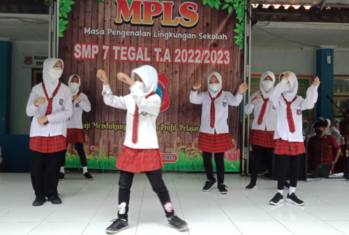 MPLS SMPN 7 Kota Tegal Tak Ada Perpeloncoan,  Tampilkan Kreativitas Siswa Baru