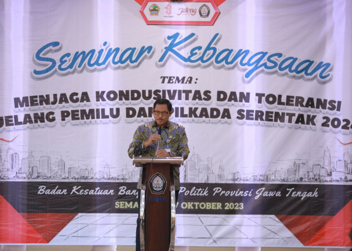 Pj Gubernur Jawa Tengah Ajak Mahasiswa Berperan Aktif Kawal Pemilu Damai 
