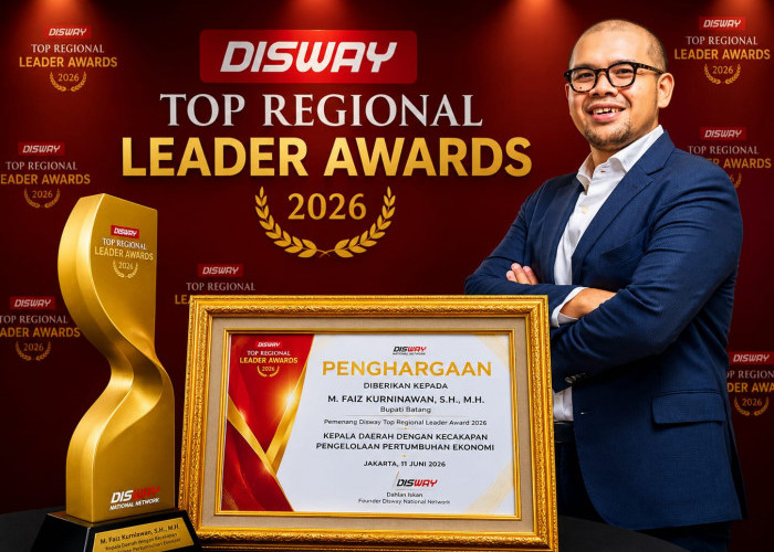 Bikin Ekonomi Batang Meroket! Bupati Faiz Kurniawan Raih Disway Top Regional Leader Awards 2026