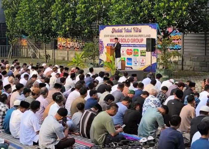 Idulfitri di Kalipepe Land Solo Penuh Khidmat, Ustaz Rosyad Tekankan Konsistensi Ibadah