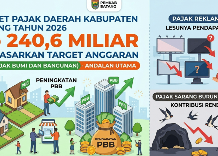 Target Pajak Batang Rp240,6 Miliar, PBB Jadi Andalan,  Reklame dan Walet Lesu