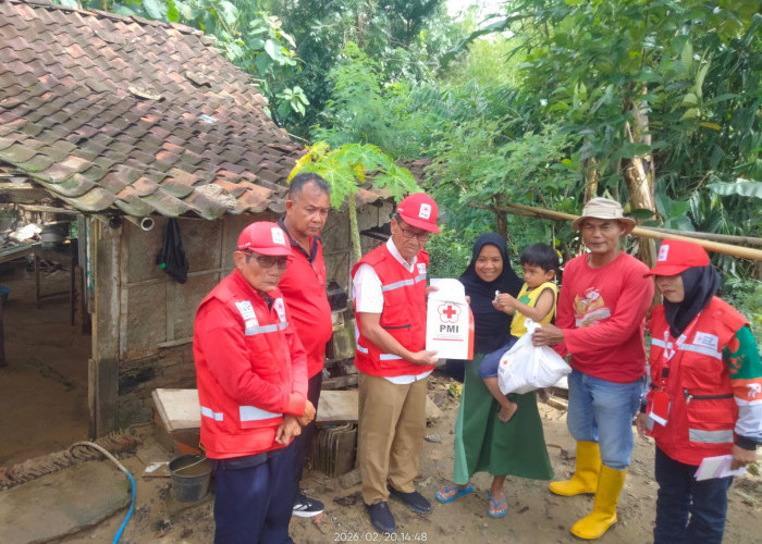 Tiga Rumah di Tegal Ambruk Hingga Satu Orang Terluka, PMI Beri Bantuan