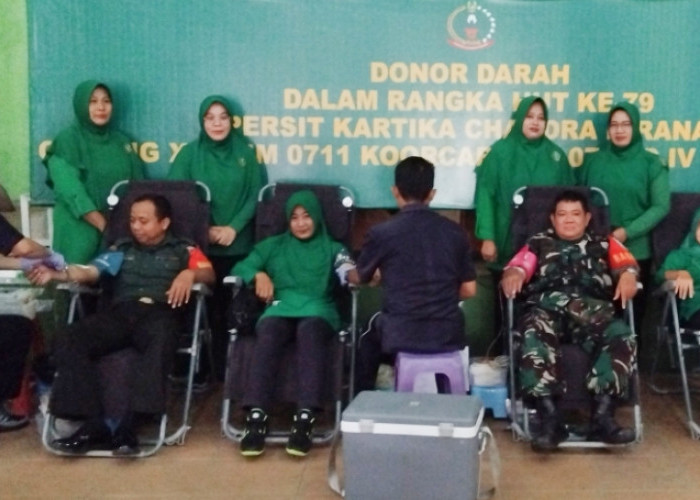 Persit  Gelar Bakti Sosial Donor Darah untuk Nembangun Kepedulian kepada Sesama