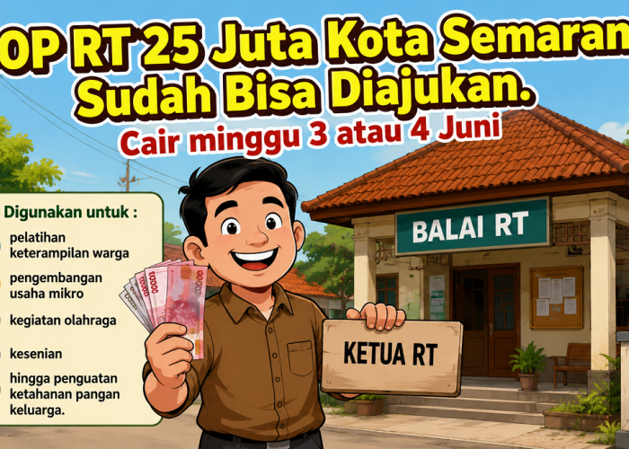 BOP RT Rp25 Juta di Semarang Mulai Bisa Diajukan, Cair Minggu Akhir Juni 2026