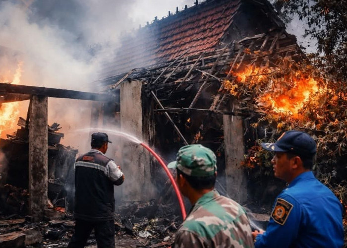 Rumah Joglo Kayu di Pati Dilalap Api, Kerugian Ratusan Juta Dipicu Konsleting