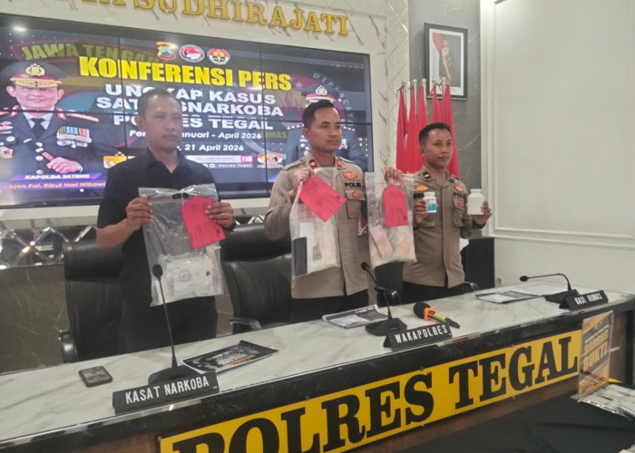 Ungkap 26 Kasus, Polres Tegal Amankan 32 Tersangka Narkoba