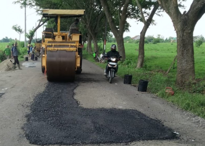 Upaya Pencegahan Kecelakaan di Jalur Celangapan-Pamotan, Pemkab Rembang Lakukan Penambalan Ruas Jalan