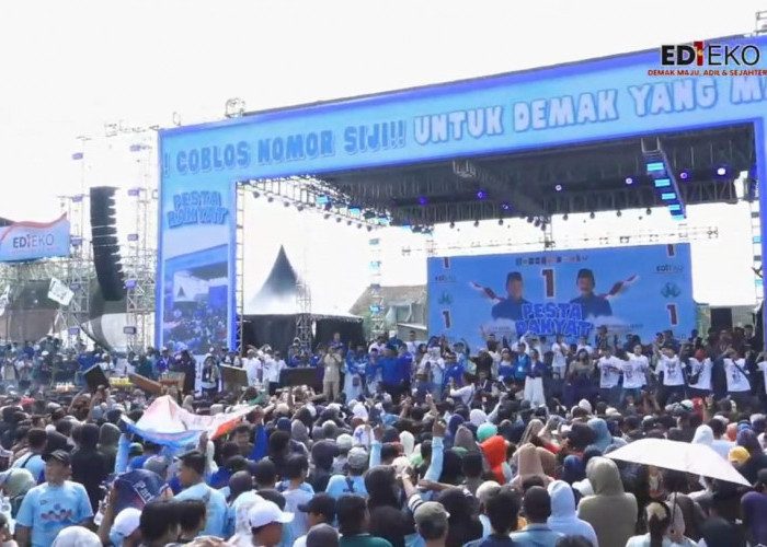 Pesta Rakyat Meriah di Lapangan Jogoloyo, Edi-Eko Tegaskan Komitmen Perubahan untuk Demak