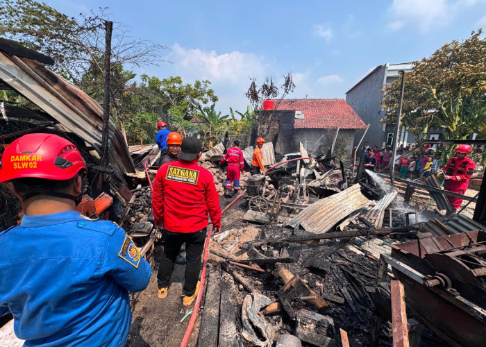 Dua Kebakaran Beruntun Terjang Kabupaten Tegal dalam Sehari, Si Jago Merah Melahap Rumah dan Gudang 