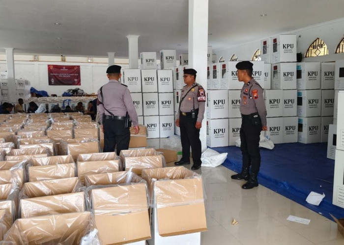 Polres Sragen Intensifkan Pengamanan Gudang Logistik KPU Sragen