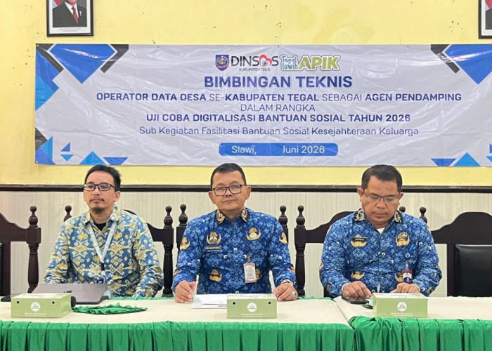 Digitalisasi Bansos di Kabupaten Tegal, Dinsos Gelar Bimtek Agen Pendamping Operator Data Desa