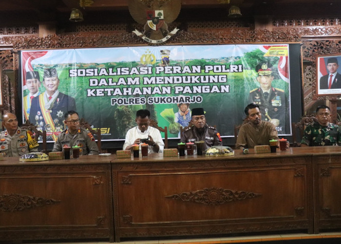 Siap Sukseskan Program Ketahanan Pangan, Polres Sukoharjo Lakukan Sosialisasi  