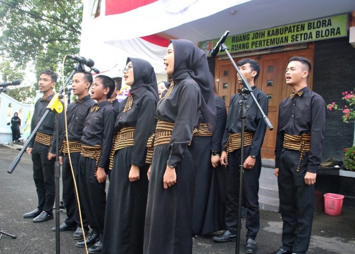 Pertama Kalinya Lagu Himne Blora Dinyanyikan di Upacara Peringatan Hari Jadi