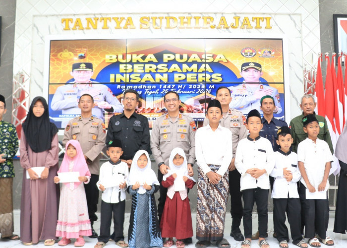 Polres Tegal Pererat Sinergitas Bersama Insan Pers Melalui Buka Puasa dan Santunan Anak Yatim