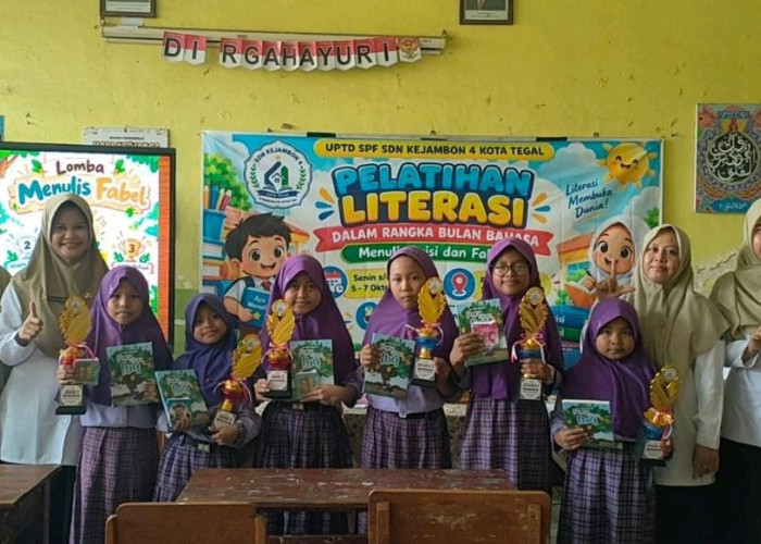 SDN Kejambon 4 Tegal Gelar Festival Bulan Bahasa, Asah Kreativitas Literasi Siswa