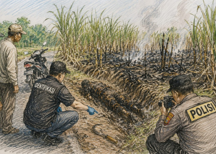 Tragis! Terjebak Kebakaran Kebun Tebu, Petani Lansia di Batang Ditemukan Tewas