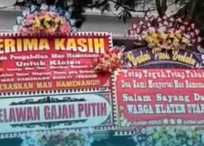 Wabup Linda Benny Ditunjuk sebagai Plt Bupati Klaten,Rumdin Betaburan Karangan Bunga Support Moril ke Hamenang