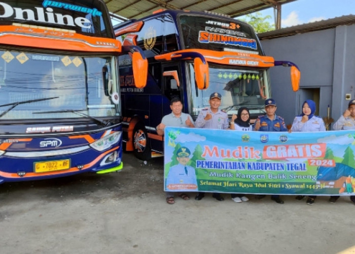 Dishub Kabupaten Tegal Lakukan Ramp Check Bus Mudik Gratis