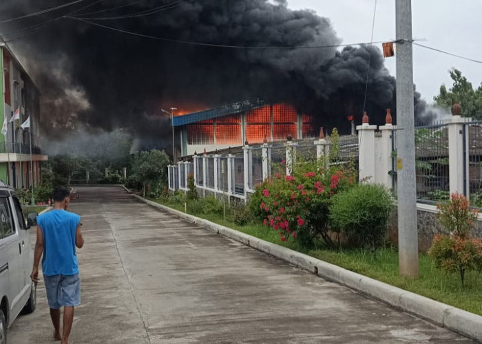 Pabrik Sepatu di Kalijambe Sragen Ludes Terbakar