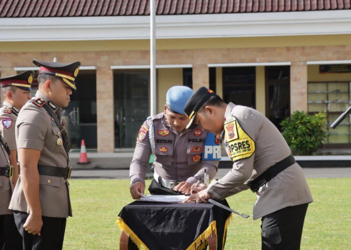 Polres Wonosobo Gelar Upacara Serah Terima Jabatan Wakapolres dan Kasat Lantas Baru