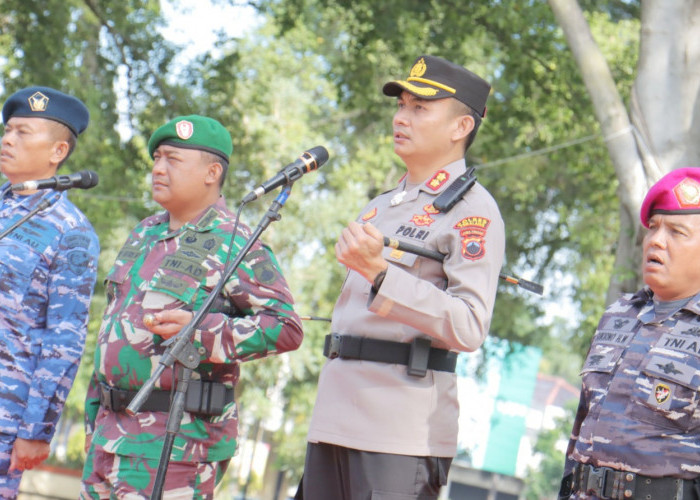 Kapolres Pemalang Pimpinan Apel Bersama TNI-Polri 