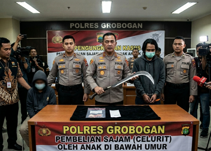 Polres Grobogan Berhasil Ungkap Kasus Pembelian Celurit Panjang oleh Anak di Bawah Umur