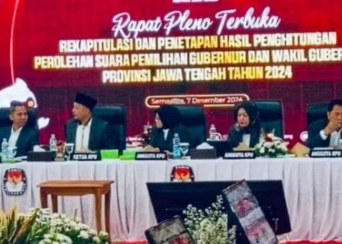 Hasil Pleno KPU Jateng Ahmad Luthfi- Taj Yasin Menang  di Pilgub 