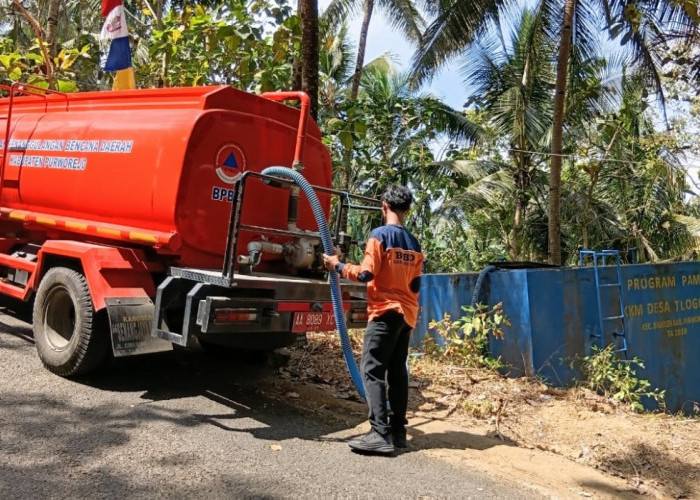 Kekeringan Meluas, BPBD Purworejo Salurkan 370 Ribu Liter Air Bersih ke 10 Desa