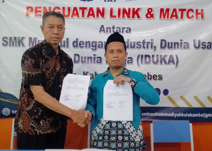 SMK Mumbul Brebes Teken Perjanjian Kerja Sama dengan Iduka