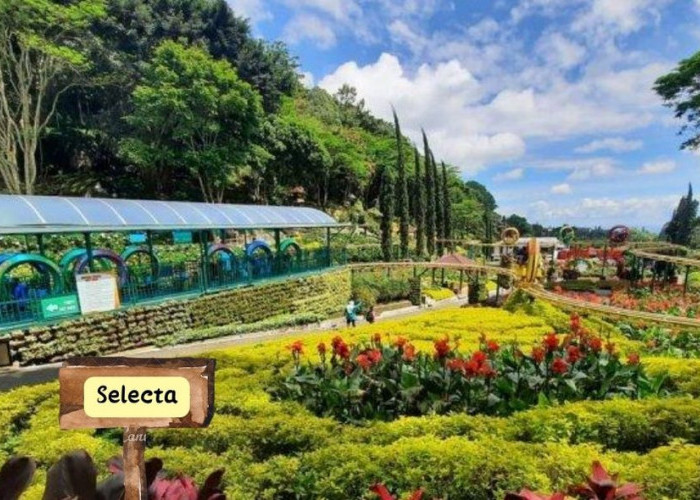 Taman Wisata Selecta Malang, Kebun Bunga Berisi Wahana Permainan Seru