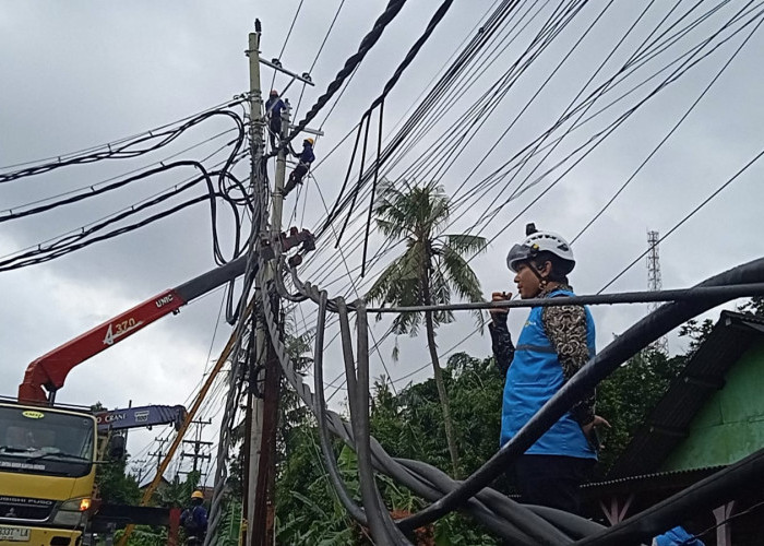 44 Tiang Listrik Roboh Diterjang Puting Beliung di Batang, PLN Pekalongan Kerahkan 15 Tim